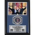 Barack Obama 12x18 Customframed Print with Patch