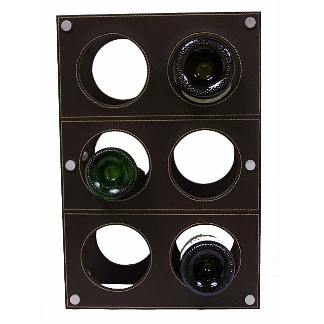 Handmade Synthetic Leather Wine Rack (India)