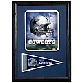 Dallas Cowboys Logo 12x18 Custom Framed Print with Pennant