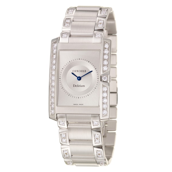 Concord Delirium Men's 18k White Gold Quartz Watch Concord Men's Concord Watches