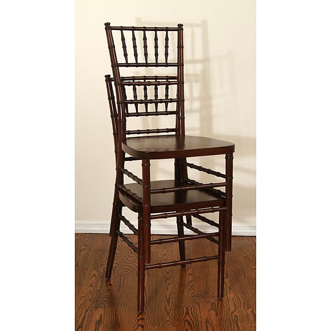 Stackable Fruitwood Ballroom Chairs (set Of 2)