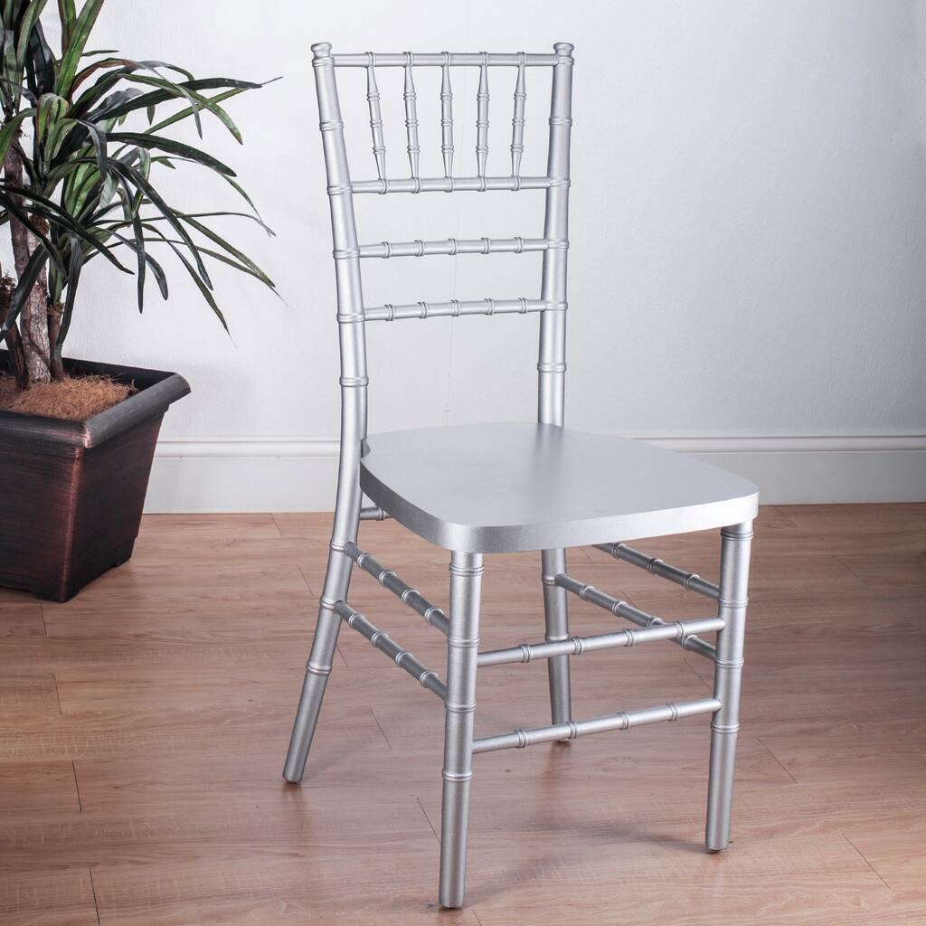 Stackable Silver Ballroom Chairs (Set of 2)