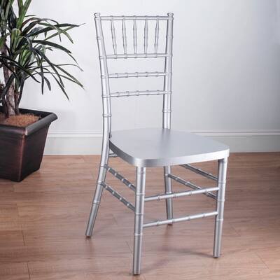 Stackable Silver Ballroom Chairs (Set of 2)