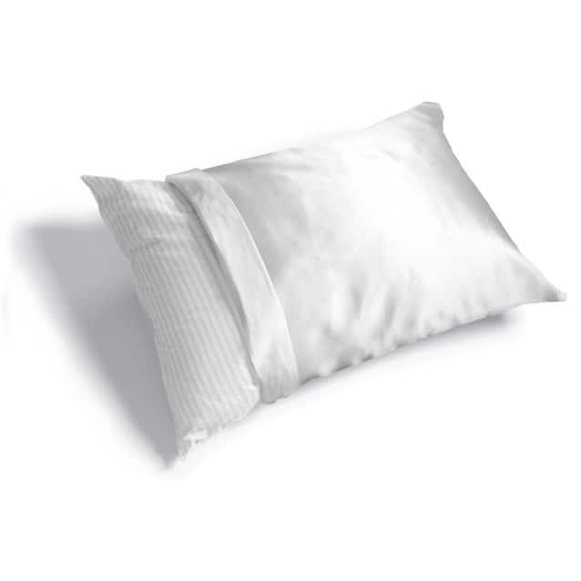 Haircare Standard Woven Polyester Satin Pillow Cover (Case of 6) - White