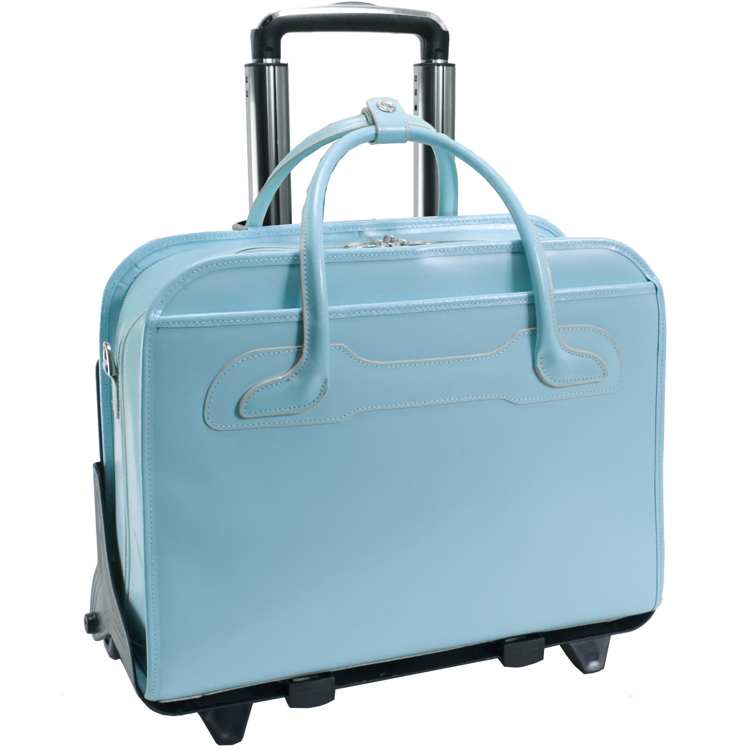 Mcklein Blue Willowbrook Detachable wheeled Laptop Briefcase