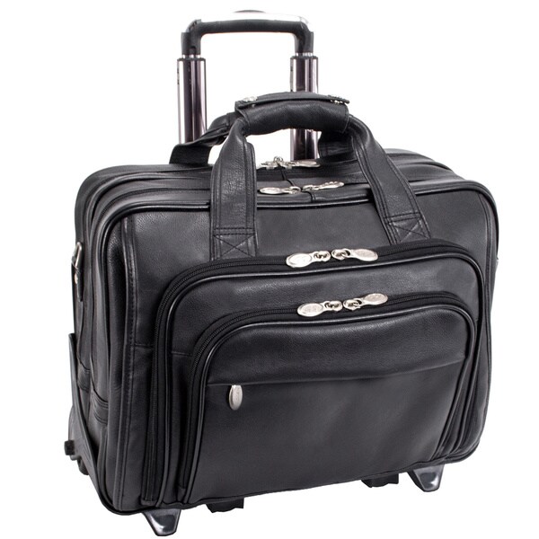 Shop McKlein Black Gold Coast 17-inch Detachable-wheeled Laptop Case - Free Shipping Today ...