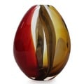 Handblown Crimson and Amber Power Vase (BRAZIL)