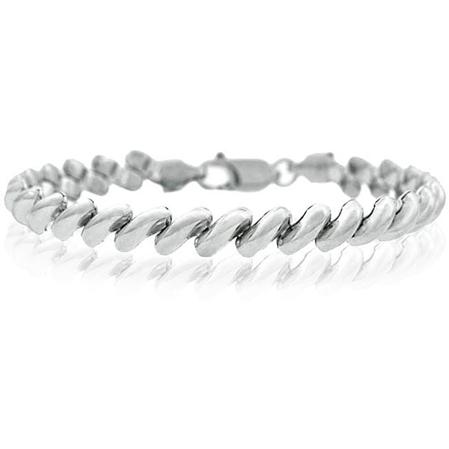 Mondevio Sterling Silver San Marco Link Bracelet  