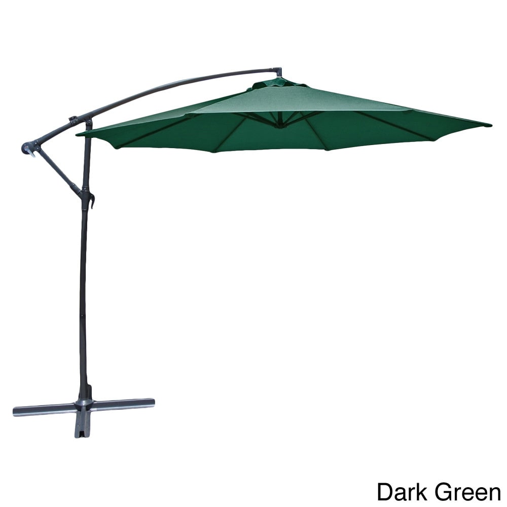 * Aluminum 10 foot Offset Umbrella Green Size 10 foot