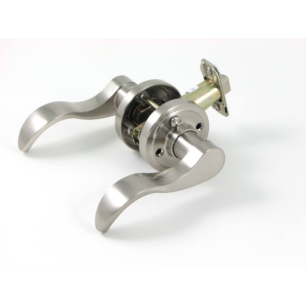 Better Home Products Reversible Satin Nickel Door Lever Privacy Set