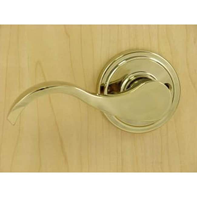 Polished Brass Dummy Left-hand Door Handle