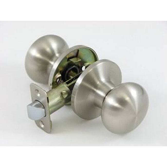 Satin Nickel Mushroom Doorknob Passage Set