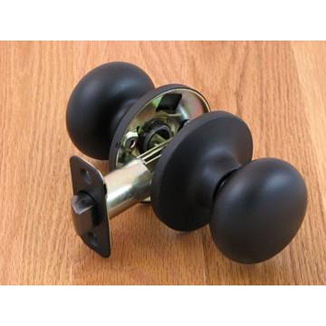 Matte Black Doorknob Passage Set