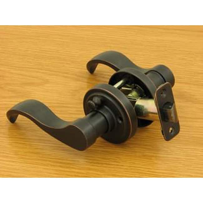 Dark Oil-rubbed Bronze Door Lever Privacy Set