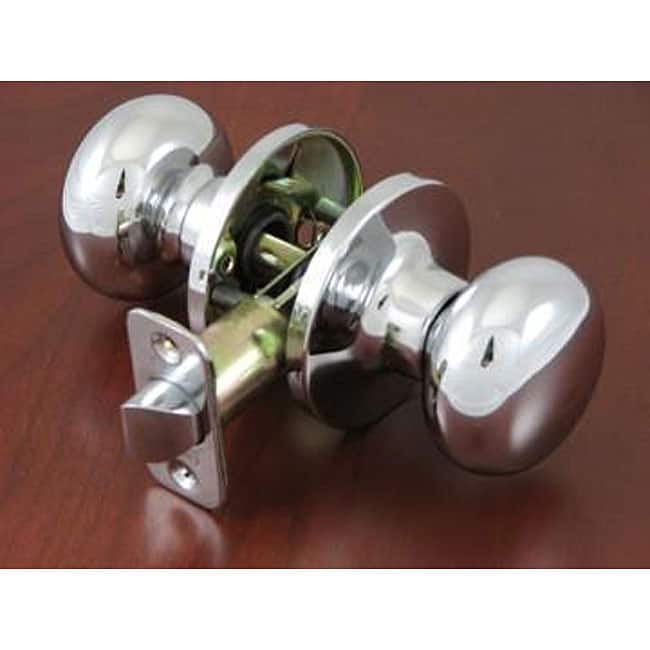 Polished Chrome Mushroom Doorknob Passage Set