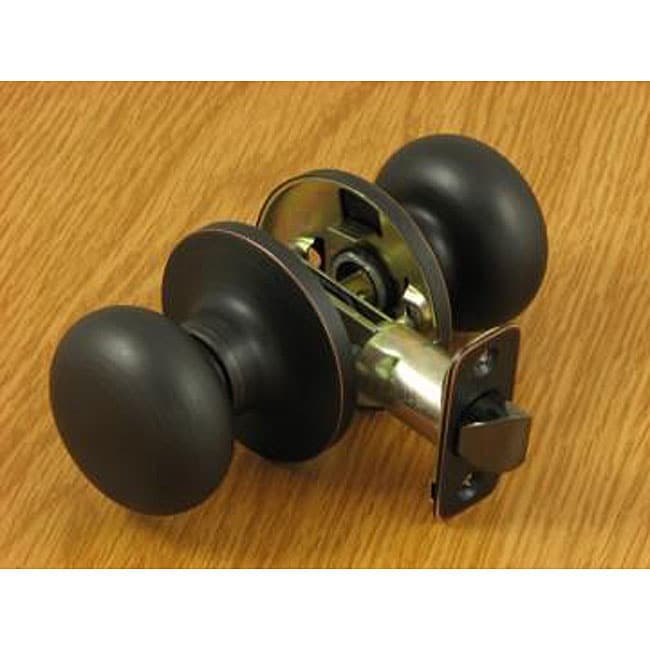 Dark Oil rubbed Bronze Mushroom Doorknob Set