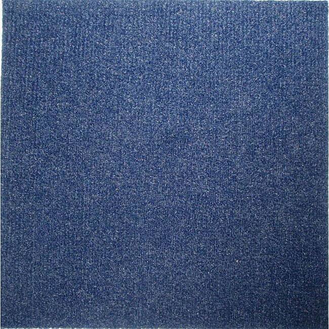 Do It Yourself Blue Carpet Tiles (144 Square Feet)