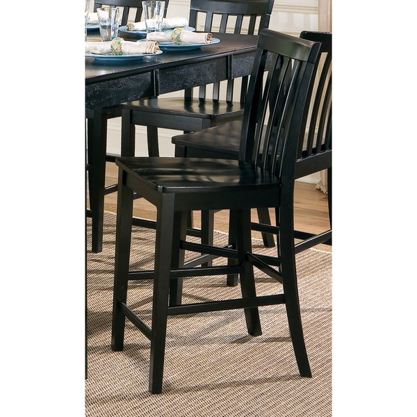 Coaster Company Black Wood Slat-back Counter Stools (Set of 2) - Free