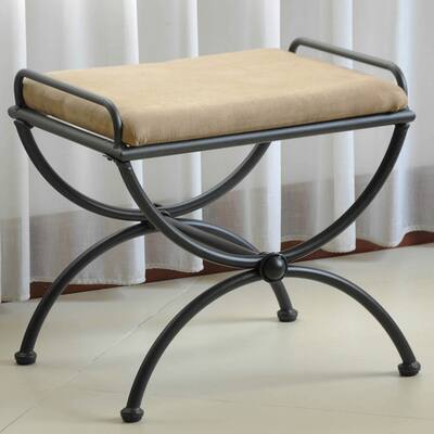Cambridge Iron Vanity Bench with Cushion