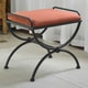 preview thumbnail 5 of 6, Cambridge Iron Vanity Bench with Cushion Terra Cotta