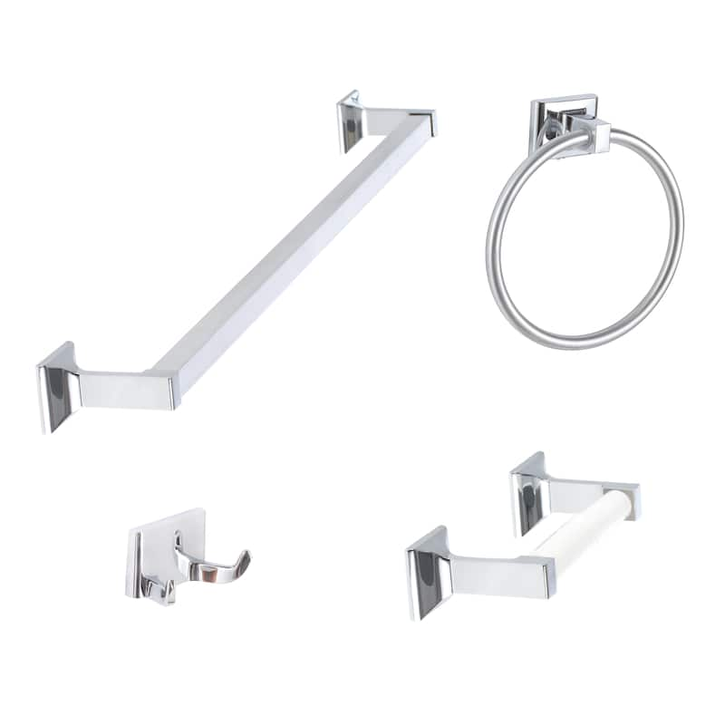 Sure-Loc Basic 4-piece Bathroom Accessory Set - Silver