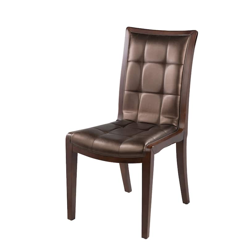 King Pebbled Faux Leather Dining Chairs (Set of 2)
