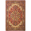 Safavieh Handmade Classic Heriz Red/ Navy Wool Rug - 7'6 x 9'6