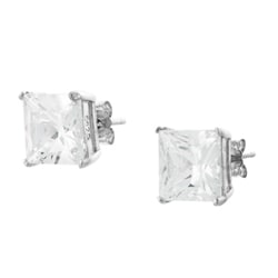 Tressa Sterling Silver 10mm Square Cubic Zirconia Stud Earrings Tressa Cubic Zirconia Earrings