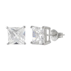 Journee Collection Sterling Silver Square Cz Basket Stud Journee Collection Sterling Silver Square Cz Basket Stud Earrings