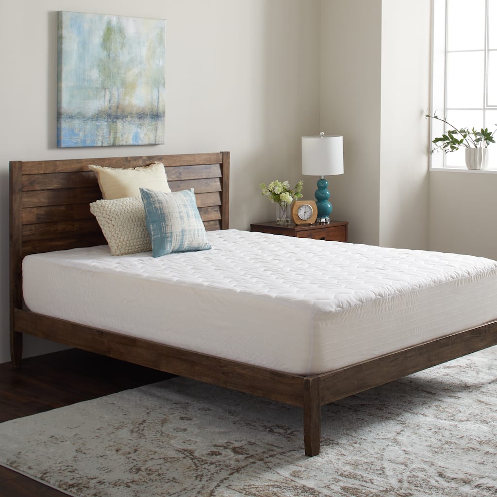 Beautyrest Light Fill Cotton Blend Mattress Pad - White