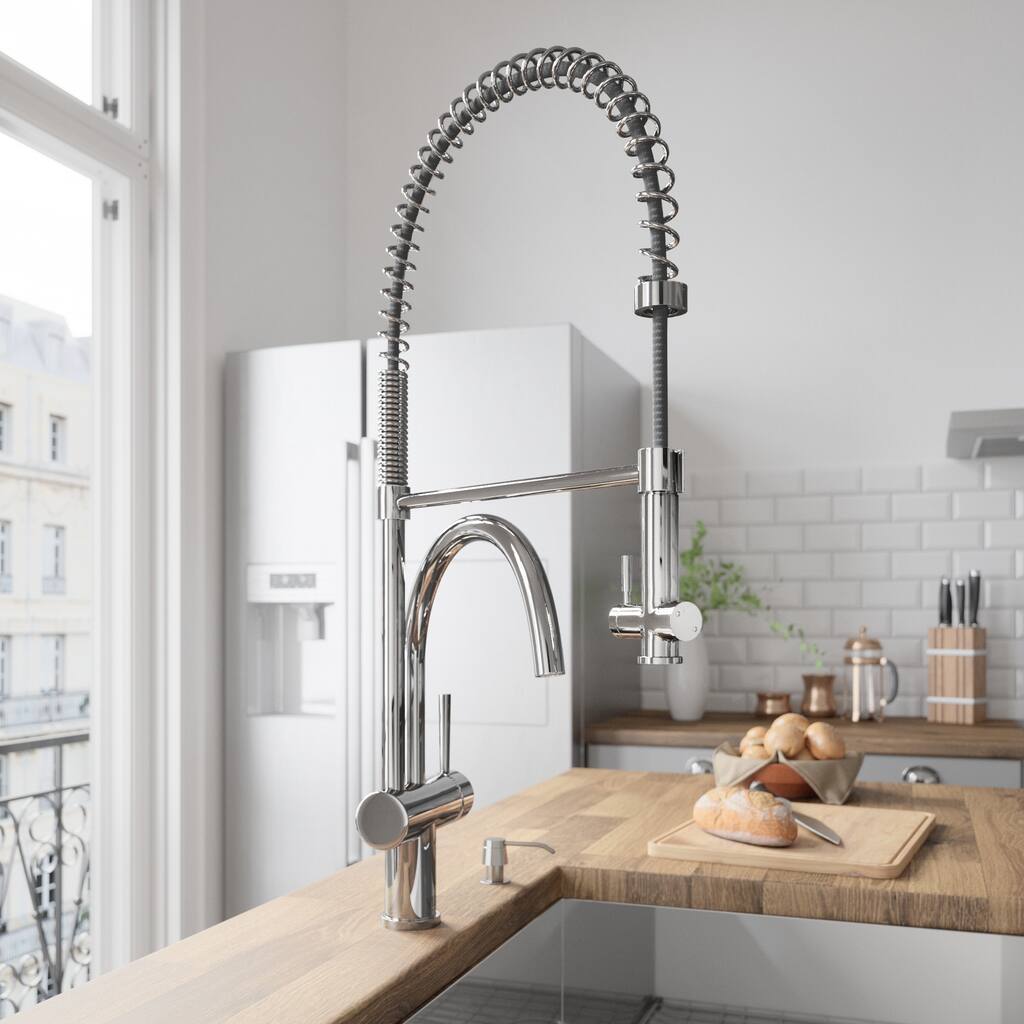 VIGO Dresden Chrome Pull-Down Spray Kitchen Faucet