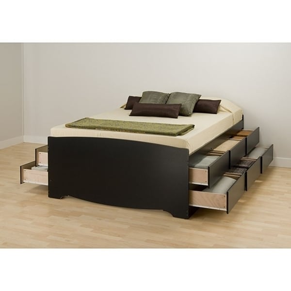 Shop Black Queen 12-drawer Captain's Platform Storage Bed - Free