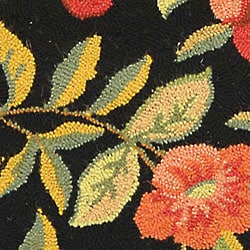 ... Safavieh Hand-hooked Garden Black Wool Rug (5u00276 Round) ...