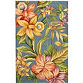 Safavieh Hand-hooked Paradise Blue Wool Rug (6' x 9')