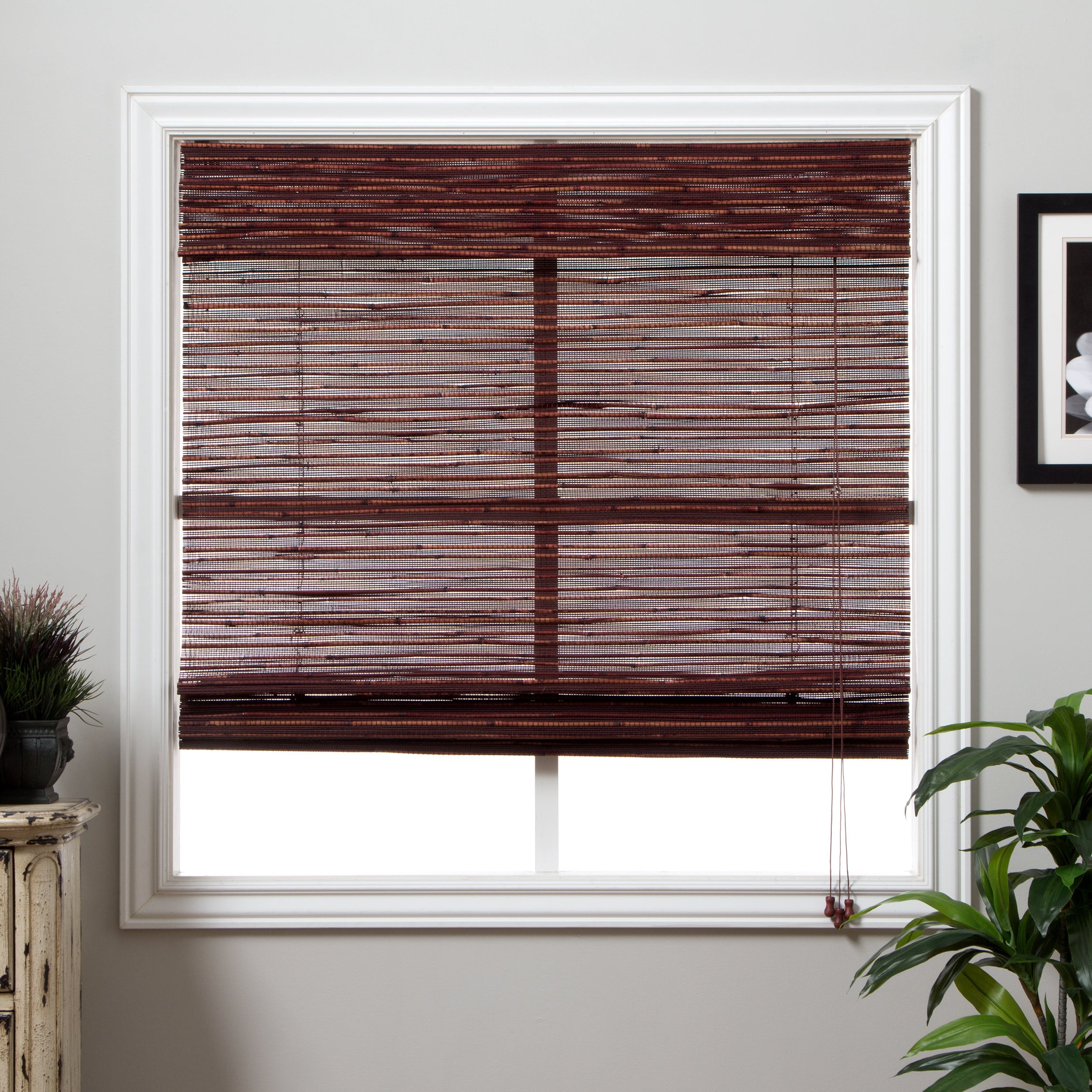 Rangoon Bamboo 98 inch Long Roman Shade