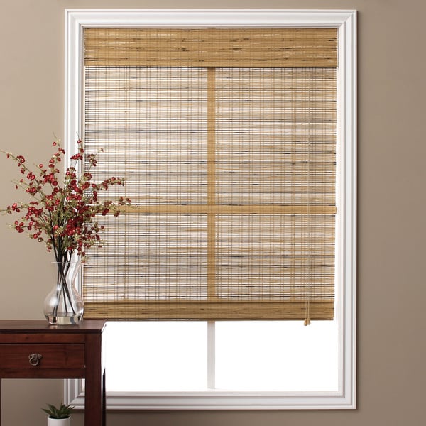 Petite Rustique Bamboo 98 inch Long Roman Shade