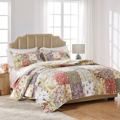 Greenland Home Fashions Blooming Prairie 3-Piece Quilt Set