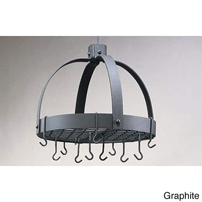 Domed Hanging 16-hook Grid Pot Rack