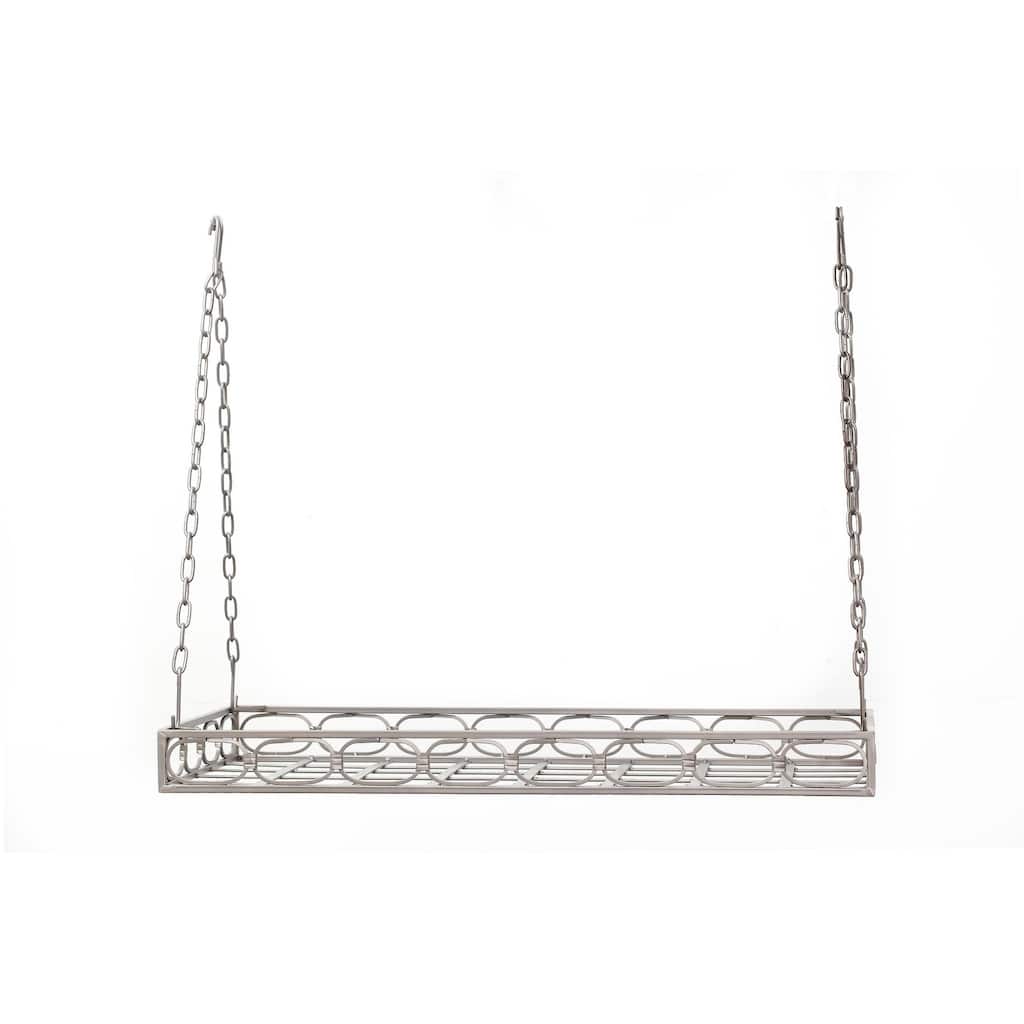 Metal Rectangular 16-hook Pot Rack