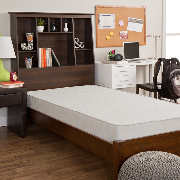 Select Luxury Dorm Flippable 7.5-inch Medium Firm Twin-size Foam Mattress - WHITE