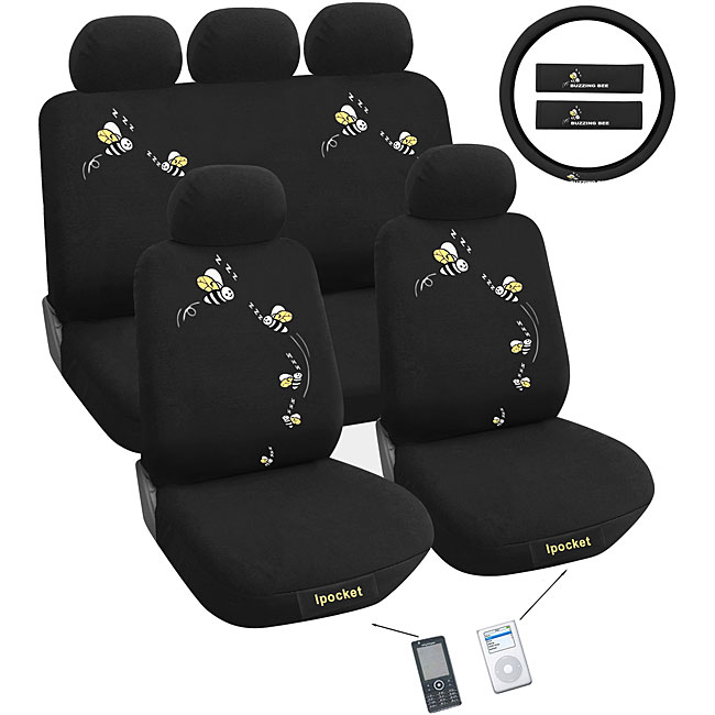 Bees 12 piece Automotive Seat Cover Set