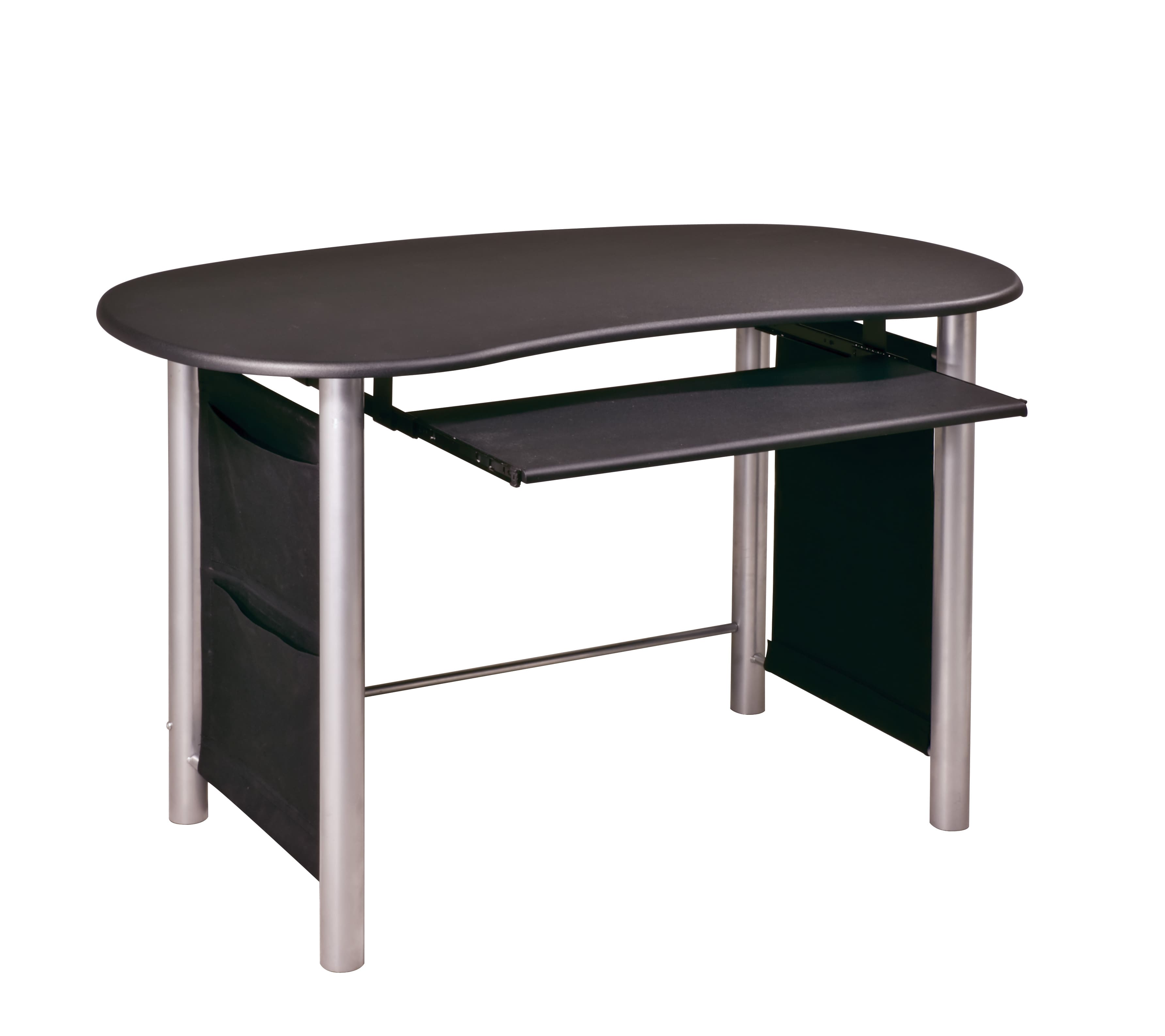 Shop Saturn Multi Media Black With Silver Accents Computer Desk