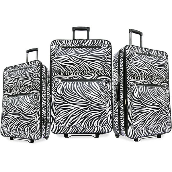 zebra luggage set