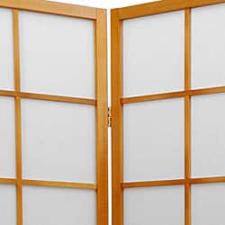 Handmade Wood and Rice Paper 6-foot 5-panel Zen Room Divider (China)