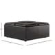 preview thumbnail 11 of 10, Montrose Faux Dark Brown Leather Storage Ottoman by iNSPIRE Q Classic