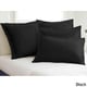 preview thumbnail 2 of 5, Cotton Blend Poplin Tailored Decorative Pillow Shams (Pack of 2)