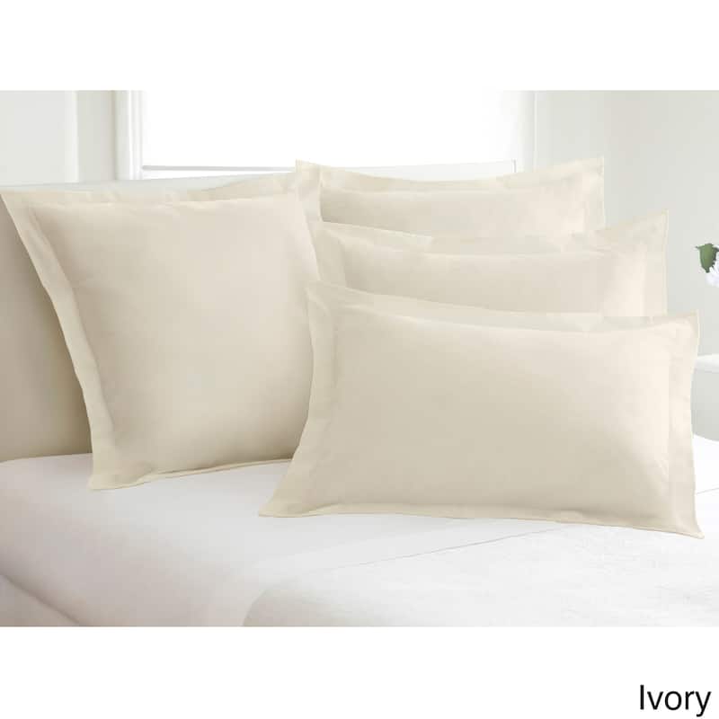 Cotton Blend Poplin Tailored Decorative Pillow Shams (Pack of 2)