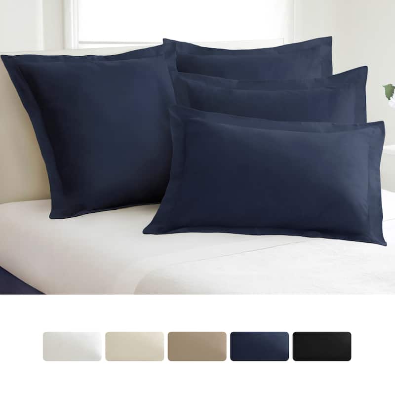 Cotton Blend Poplin Tailored Decorative Pillow Shams (Pack of 2)