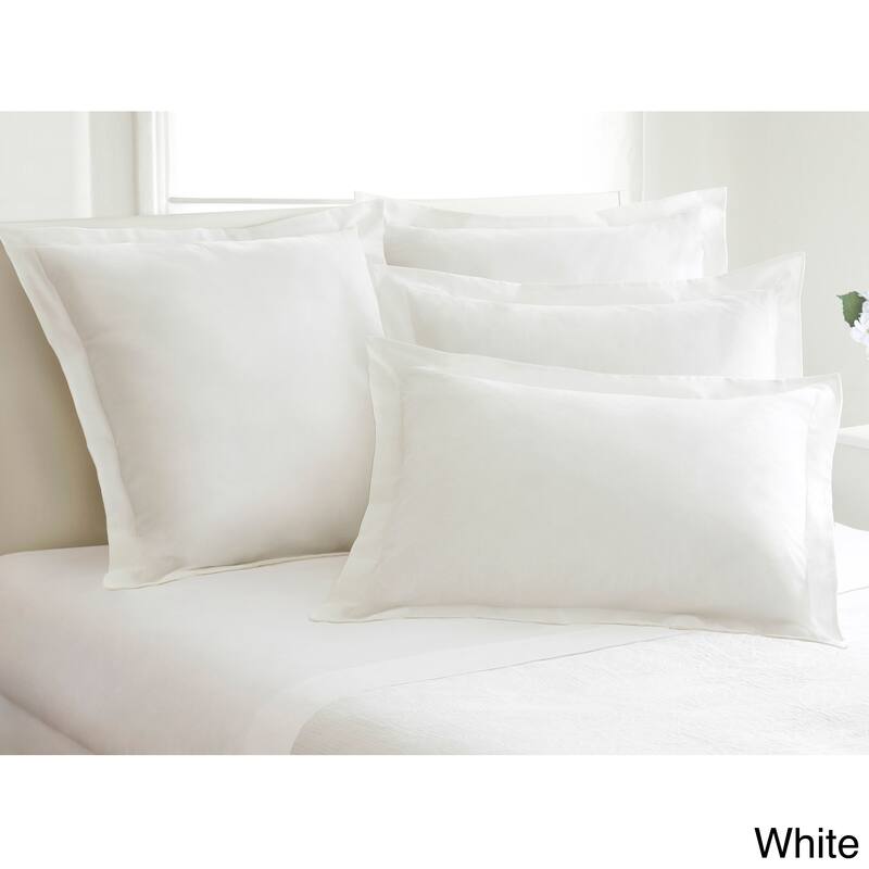 Cotton Blend Poplin Tailored Decorative Pillow Shams (Pack of 2)
