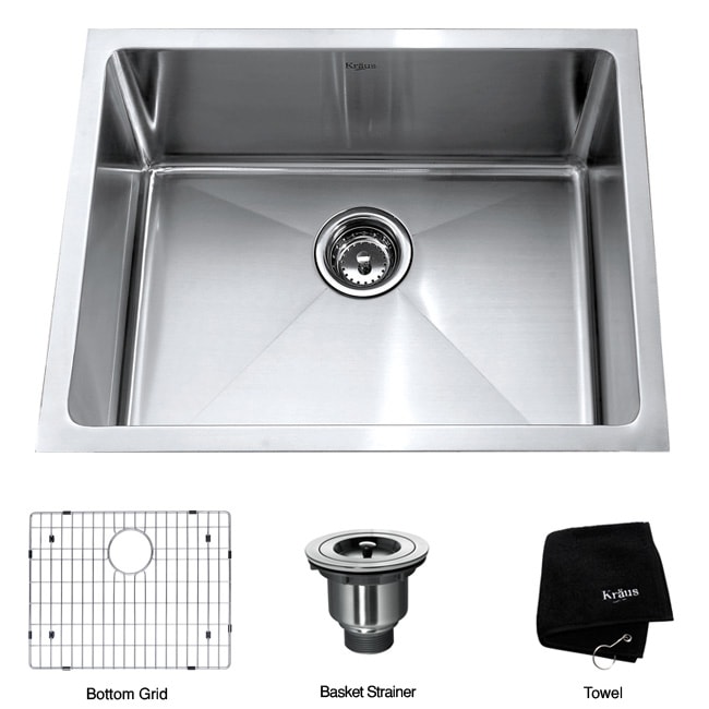 Kraus 23 inch Undermount Single Bowl Steel Kitchen Sink